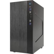 Itek SMALLCOM-B ITOCSCB122 Mini Tower korpusas, mATX, 2xUSB3, 2xUSB2, šlifuotas, juodas,