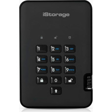iStorage IS-DA2-256-SSD-4000-B 4TB diskAshur2 USB 3.1 secure portable encrypted SSD drive - Phantom Black