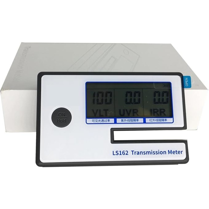 Fenstertönungsmessgerä, Fenstertönungs-Solarfolien-Tester, Transmissionsmessrät, Tönungsmessrät, VLT UV-IR-Unterdrückungstester, Film-Tester, Schlitz bis zu 8 mm