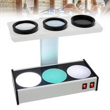 Multifunktionaler Linsentester Optisches Polariskop Spannungsprüfer für Brillen Gleitsichtgläser Test Kratzerprüfung Optometrie Ausrüstung für Optikergeschäft 110V/220V