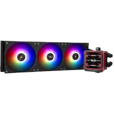 Thermalright FW 360 Ultra ARGB Black 360 mm AIO CPU Liquid Cooler, IPS LCD Screen with 480 x 480 Resolution, for AM5/Intel LGA1851/1700, 2.88 inch Magnetic Absorbent LCD Screen for Images, Black