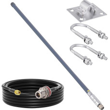 868MHz LoRa Antenna 5.8dbi Fibreglass Antenna N-type RAK Aerial + RP-SMA Male to N Female Extension Cable Y240 5M for RAK Nebra HNT Helium Hotspot Lorawan Gateway Bobcat Devices