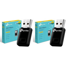 TP-Link TL-WN823N WLAN USB atmintinė (300 Mbps 2,4 GHz, mini dydžio adapteris, WPS mygtukas lengvam įdiegimui, suderinama su 