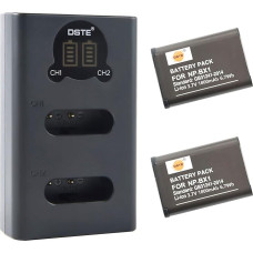 Pakaitinis akumuliatorius (2 vnt.) ir USB dvigubas LED išmanusis įkroviklis, suderinamas su 