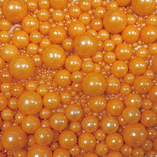 Oranžinis perlinis cukrus Sprinkles Valgomieji saldainiai karoliukai 120 g, mišrus dydis, kepimo tortų dekoracijos, ledo priedai ir sausainių puošyba, vestuvių gimtadienio vakarėlis Helovinas Kalėdų priedai