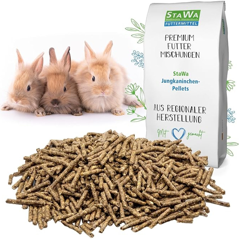 Maistas jauniems triušiukams įsikurti, auginimo maistas, pradinis pašaras, triušiams 10 kg