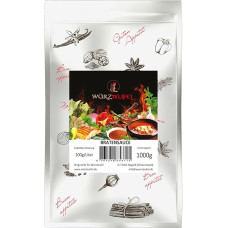 Restorano kokybės padažas, kepimo padažas. Veganiškas. Be skonio stipriklių. Mažiau kalorijų. Maišas 1000 g (1 kg maždaug 350 porcijų).