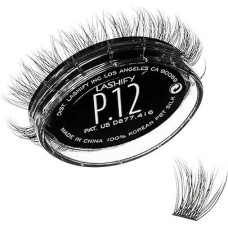 Lashify | 12 mm dicke, flauschige, hauchdünne Wimpern in Schwarz, einfach zu bastelnde künstliche Wimpern für einen voluminösen, aber dennoch natürlichen Look
