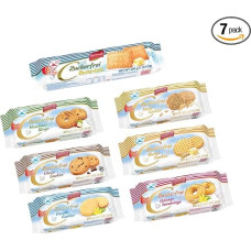 Coppenrath Sugar-Free Assortment 1.5 kg Tasting Pack 7 Items: 1 x Vanilla Cookie, 1 x Choco Cookie, 1 x Hazelnut Rings, 1 x Viennese Sand Rings, 1 x Butter Cookies, 1 x Butter Biscuit, 1 x Grazer Rings