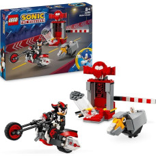 „LEGO Sonic the Hedgehog“ ir „Shadow the Hedgehog“ pabėgimas, motociklo žaislas vaikams, berniukams ir mergaitėms nuo 8 metų su surenkama laboratorija, „Badnik Rhinobot“ ir „Clucky“ vaizdo žaidimų personažų figūrėlėmis, dovanos žaidėjams 76995