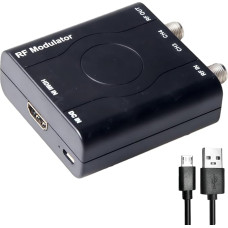 „PUSOKEI“ HDMI į RF moduliatorius HDM61, HDMI į koaksialinį kabelį keitiklis su 1080P PAL valdymu, palaiko NTSC formato išvestį, skirtas namų televizoriui ir žaidimų konsolėms