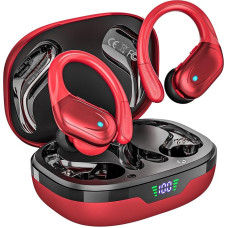 HAOYUYAN Wireless Earbuds, 80 Hours Playtime Bluetooth 5.3 Sports Headphones, IPX7 Waterproof Headphones with LED Display, Advanced Noise Reduction, Secure Fit for Gym