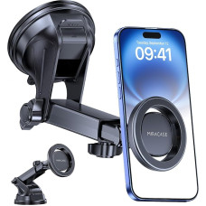 „Miracase“ mobiliojo telefono laikiklis automobiliui, skirtas „MagSafe“ [stipri siurblinė taurė] Mobiliojo telefono laikiklis automobiliui, pasukamas 360°, montuojamas ant prietaisų skydelio arba prie priekinio stiklo. Komplektai, skirti „iPhone“, „Galaxy