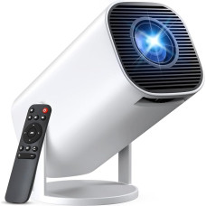 Mini Beamer, Smart Projektor Full HD 1080P, Klein Beamer Heimkino mit WiFi 6 und Bluetooth 5.2, Unterstützt Auto Trapezkorrektur 180° Drehbar Kompatibel mit HDMI/TV Stick/Memory Stick/Laptop