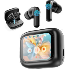 „Vabaso“ belaidės ausinės su jutikliniu ekranu, 10 mm garsiakalbis galingiems žemiesiems dažniams, 24 val. Hi-Fi stereo, ANC/ENC triukšmo slopinimas, IPX5, belaidės ausinės, skirtos „iPhone“ ir „Android“ įrenginiams bei sportui