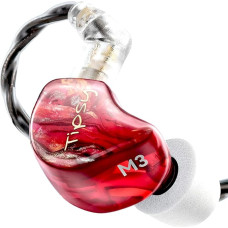 „Tipsy M3 Pro“ IEM ausinės, žaidimams skirtos ausinės su 1DD + 2BA hibridiniais garsiakalbiais, erdvinis garsas, pritaikytas FPS žaidimams, tikslus garso šaltinio nustatymas, nuimamas 0,78 mm 2-pin kabelis, 3,5 mm jungtis be mikrofono
