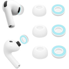 „Aiivioll“ ausų kamštukai „AirPods Pro 3“ iš atminties putų, balti-mėlyni, 3 poros