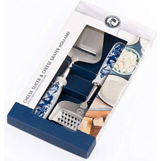 HENRI WILLIG Giftset Delft Blue Cheese Slicer & Cheese Grater Holland
