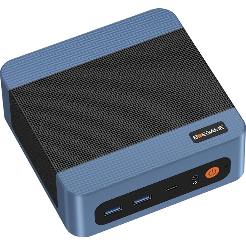 „BOSGAME“ „Ryzen 5300U E5“ namų biuro mini kompiuteris (geresnis už „4300U“, iki 3,8 GHz) 8 GB DDR4 RAM, 256 GB NVMe SSD, „Windows 11 Pro“, HDMI/DP/USB-C, trys 4K ekranai, du LAN prievadai, mini kompiuteris