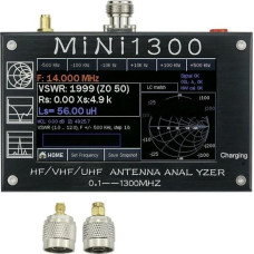 „Mini1300“ 4,3 colio talpinis ekranas, antenų analizatorius, 0–1300 MHz, skirtas „Sweep“, „Single Point“ ir kitoms matavimo reikmėms