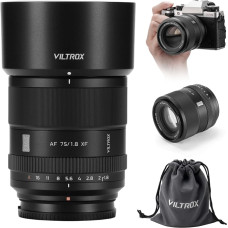 VILTROX 75mm F1.8 EVO XF Objektiv für Fuji X Mount mittleres Teleobjektiv Weitwinkelobjektiv Autofokus APS-C Lens für Fuji X-T2 X-T3 X-T4 X-T10 X-T20 X-T30 XT30II XT30II