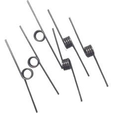 Mechanische Torsionsfedern Drahtdurchmesser 0,9 mm Linksdrehung Torsionsfeder 65Mn Federstahl Federrückstellung Kleine Torsionsfeder 10 Stück(9 turns(10pcs),6.5mm(Left rotation),0.9mm(90 Angle))