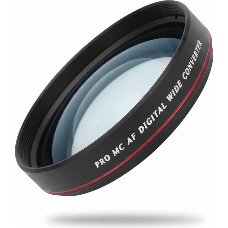„T Opiky“ plataus kampo objektyvo filtras, 62 mm, 0,45X, ypač plonas optinio stiklo plataus kampo objektyvo filtras, skirtas DSLR fotoaparatams ir vaizdo kameroms, skirtas plačių vaizdų ir peizažų fotografavimui