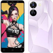 Elegant Smartphone in Appearance, Cheap and Durable, 5.0 Inch Display, Android 9.0, Dual SIM, 16GB ROM [Expandable up to 128GB], 3G Phone (C20Pro-Purple)