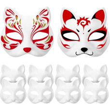 Garneck Pack of 15 Cat Masks for Painting, White Blank