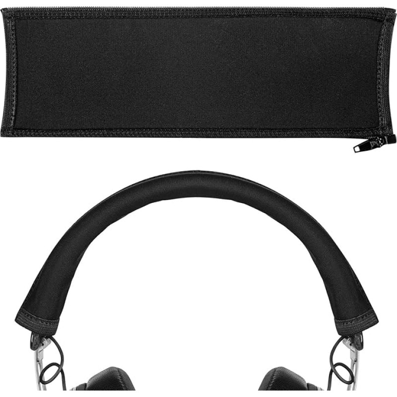 Geekria Headband Cover Compatible with Sennheiser Momentum 2 3 Over-Ear Momentum2 On-Ear HD201 HD202 HD471 Headphones Replacement Repair Part Easy DIY Assembly (Black)