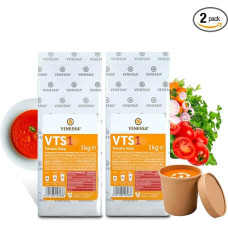 VENESSA VTS 1 Kreminė pomidorų sriuba, 2 x 1 kg – Sriubos milteliai automatams – Švelni kreminė pomidorų sriuba – Automatinė sriuba – Be gumulėlių – Greitas paruošimas, tinka automatams