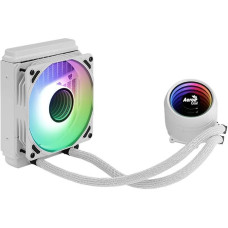 „AeroCool MIRAGEL120W“ procesoriaus skysčio aušinimo 120 mm ARGB ventiliatorius, TDP 200 W, baltas