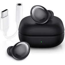 Samsung Galaxy Buds Pro Wireless Headphones + USB-C Adapter, Active Noise Cancellation, Ambient Sound, IPX7, Wireless Charging, Phantom Black [Italian Version]