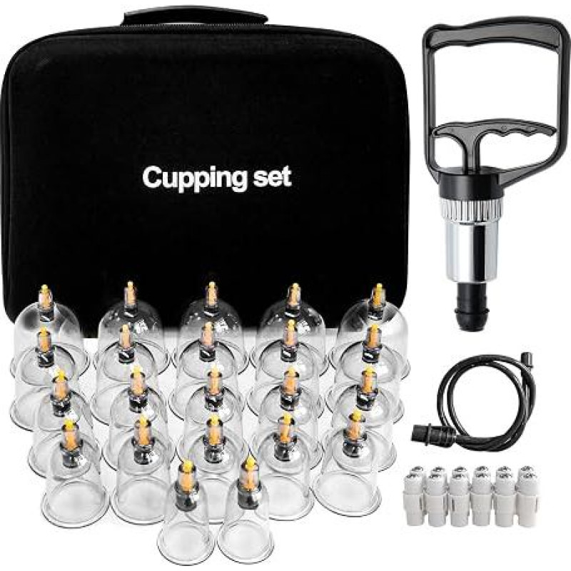 Cupping Glasses with Vacuum Pump, Cupping Sets for Relaxing Muscles, Pack