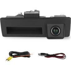 Hodozzy 170 Degree Rear View Camera for VW/Audi, AHD & CVBS IP67 Waterproof Night Vision Car Trunk Handle Reversing Camera for Car for Tiguan Passat Sagitar for Audi A6L A5 A4L Q7