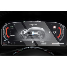 CDEFG Compatible with Nissan Qashqai J12 X-Trail T33 2021-2023 2024 Instrument Panel Protective Film 9H Tempered Glass Scratch-Resistant Transparent 12.3 Inch Screen Protector (Instrument Panel)