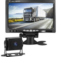 3T6B 7 in Digital Reversing Camera System, 1024 x 600 Video Security Surveillance, with Waterproof Camera for Buses, Trucks, Trailers (6 m Aviation Connector)