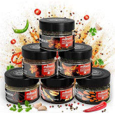Barbecue Spices Gift Set - Delicious Grill Gifts for Men - The Somewhat Different Grill Spice Gift Set - Grill Spices Gift Set Men - 6 BBQ Spices Filled by Hand 100% Organic (BBQ Box)