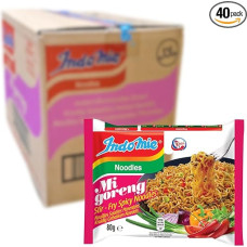 INDOMIE - Momentiniai makaronai Mi Goreng Pedas - daugkartinė pakuotė (40 x 80 g)