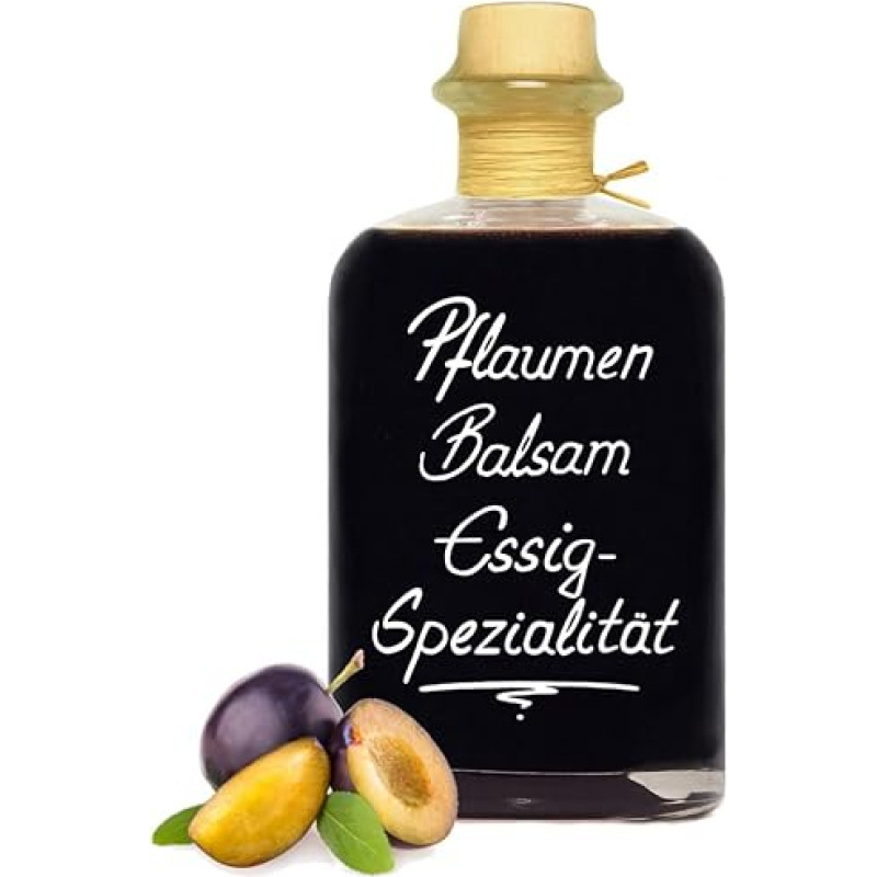 Slyvų balzaminis actas 1 l, švelnaus aceto balzaminio skonio, labai aromatingas, aksominis, koncentruotas, 5 % rūgšties