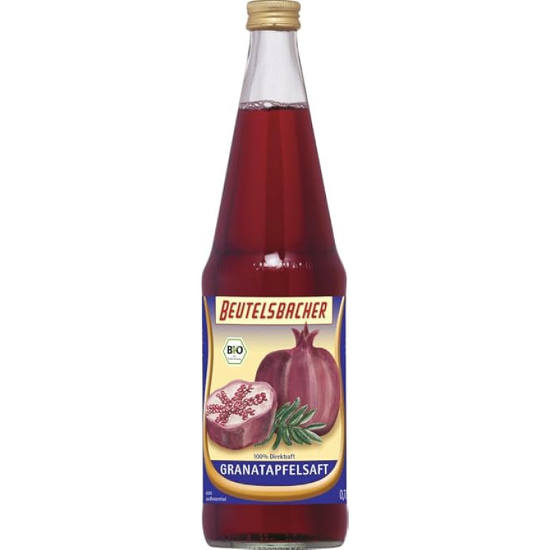 Beutelsbacher Organic Pomegranate Direct Juice (6 x 0.70 L)