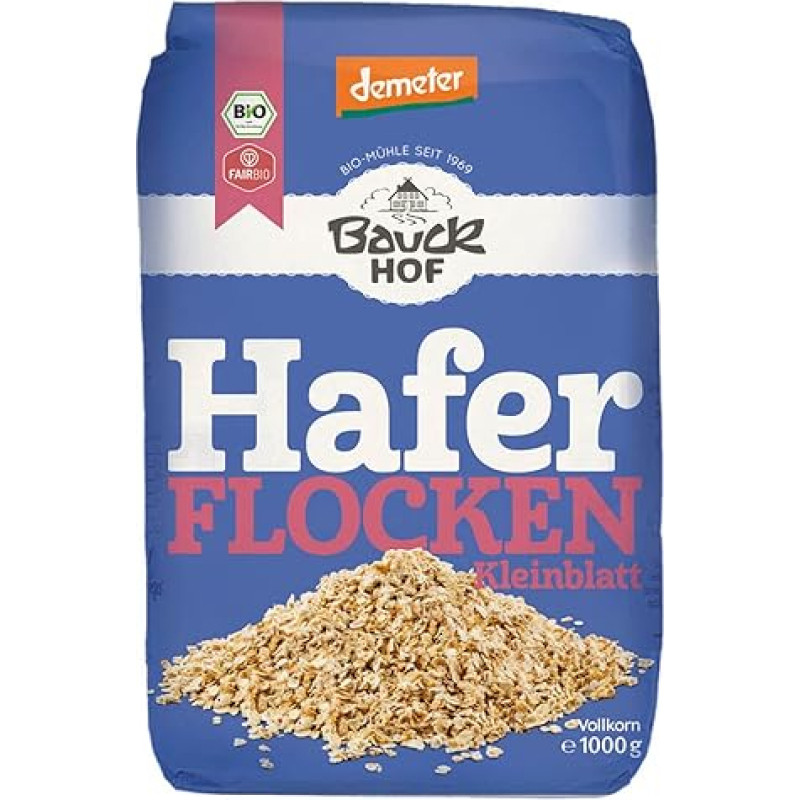 Bauckhof - Oatmeal Small Leaf Demeter - 1 kg - Pack of 4