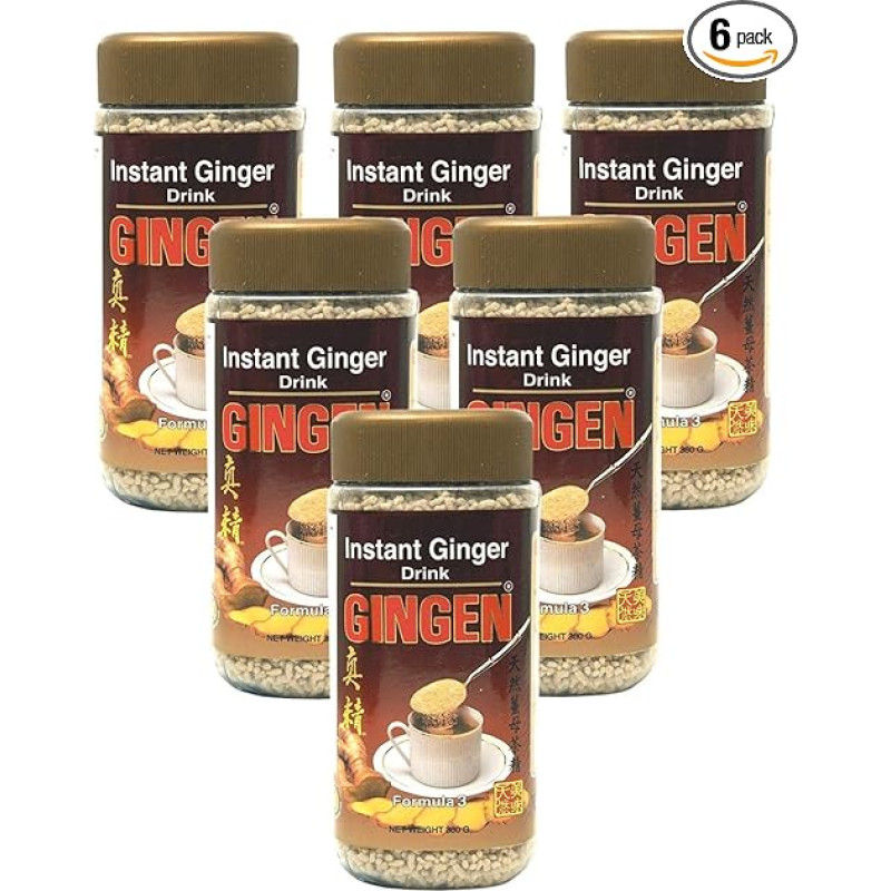 Greitai paruošiamas imbiero gėrimas [6 x 380g] GINGEN F3 Thai Ginger Drink Pakuotė 6 vnt.