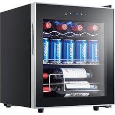 Kalamera KRC-40GE Drinks Fridge, Mini Fridge with Touch Control Panel, 5-18 °C Cooling Zone, Stainless Steel Glass Door, Bottle Fridge 40 Litres