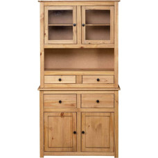 Tidyard virtuvės spintelė Medinė bufeto spintelė Highboard indų spintelė Valgomojo kambario spintelė Sideboard vitrinos spintelė Derlius 93 x 40,5 x 180 cm pušies masyvo