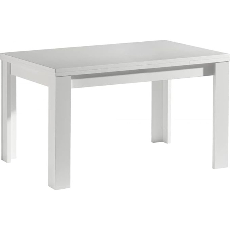 DEINE TANTE EMMA Monzi 0560_120x80 Baltas matinis stalas Valgomojo stalas Išskleidžiamas stalas Virtuvės stalas Funkcinis stalas Išskleidžiamas 120 x 80 cm