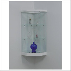 Corner Glass Cabinet VM 504 TC (White)