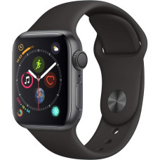 Apple Watch Series 4 (GPS, 40 mm) Aluminium Case Space Grey with Black Sports Strap (Refurbished)