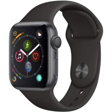 Apple Watch Series 4 (GPS, 44MM) Aluminiumgehäuse Space Grau mit Schwarz Sportarmband (Generalüberholt)