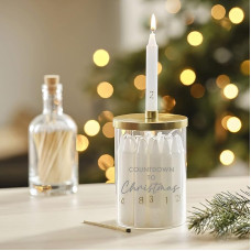 Ginger Ray RUS-150 Christmas Advent Candles with Matching Glass Gold